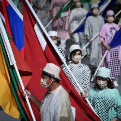 Tokija2020: Noslēguma ceremonija. Foto: LOK/ Ilmārs Znotiņš